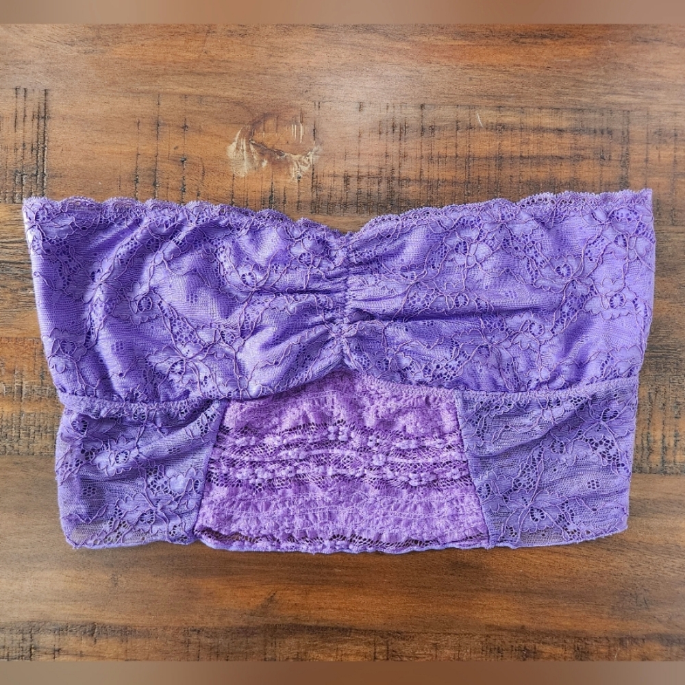 Intimately Free People Bandeau Bra - Purple - Size L